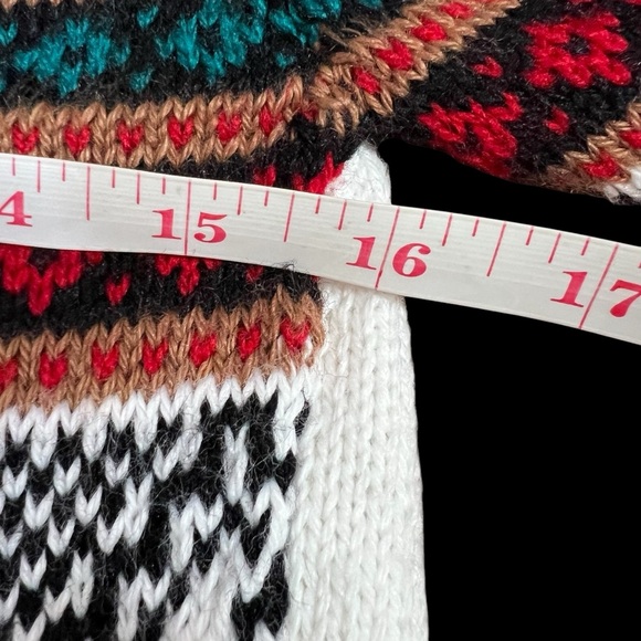 Ecologic Arts Peruvian Hand Woven Alpaca Wool Tasseled Hooded Sweater One Sz - Picture 4 of 8